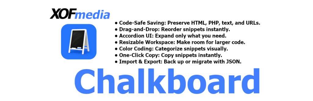 XOF Admin Chalkboard Banner